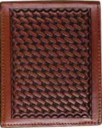 3D Belt Company AW81 Brown Wallet with Smooth Edge Trim